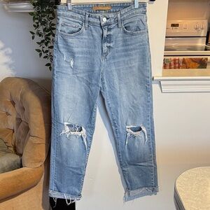 Joe's Jeans The Niki Mid Rise Boyfriend Distressed Jeans